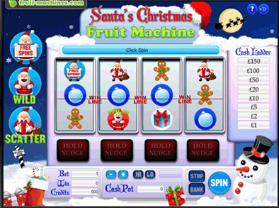 free christmas fruit machine game